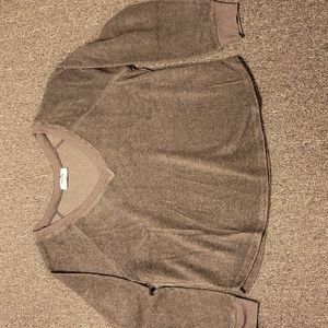 NWOT DoubleZero fuzzy gray top size large
